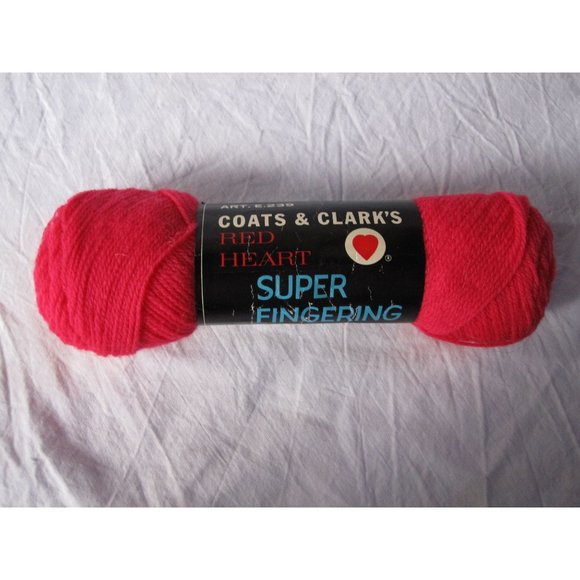 NEW Coats & Clarks Red Heart Super Fingering Sock & Sweater Red Yarn Skein 3 ply - Picture 1 of 4